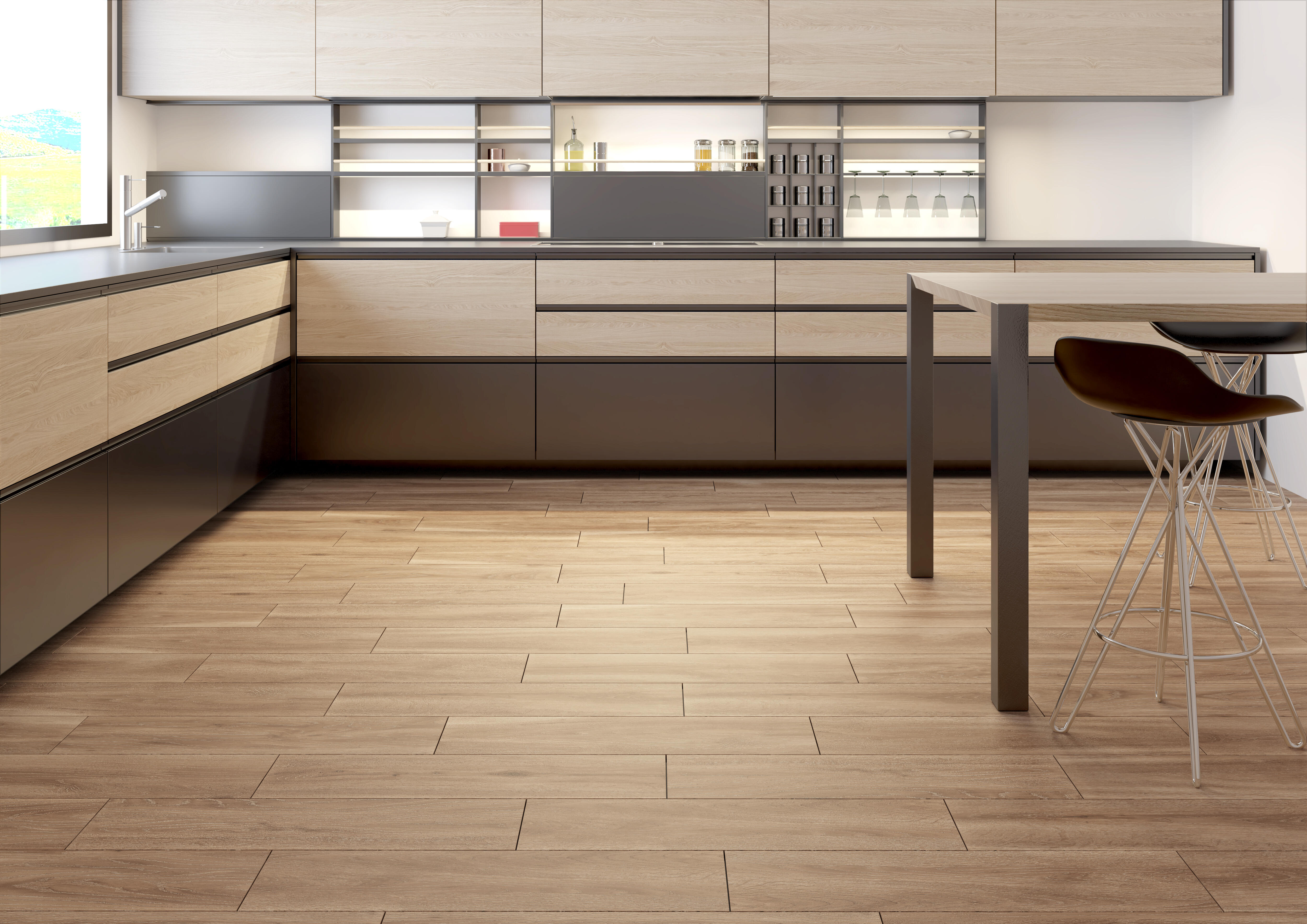 Suelo porcelánico Tokyo efecto madera natural 20x75 cm C1 - 5