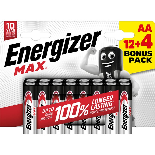 LOT DE 12+4 LR6 AA ENERGIZER
