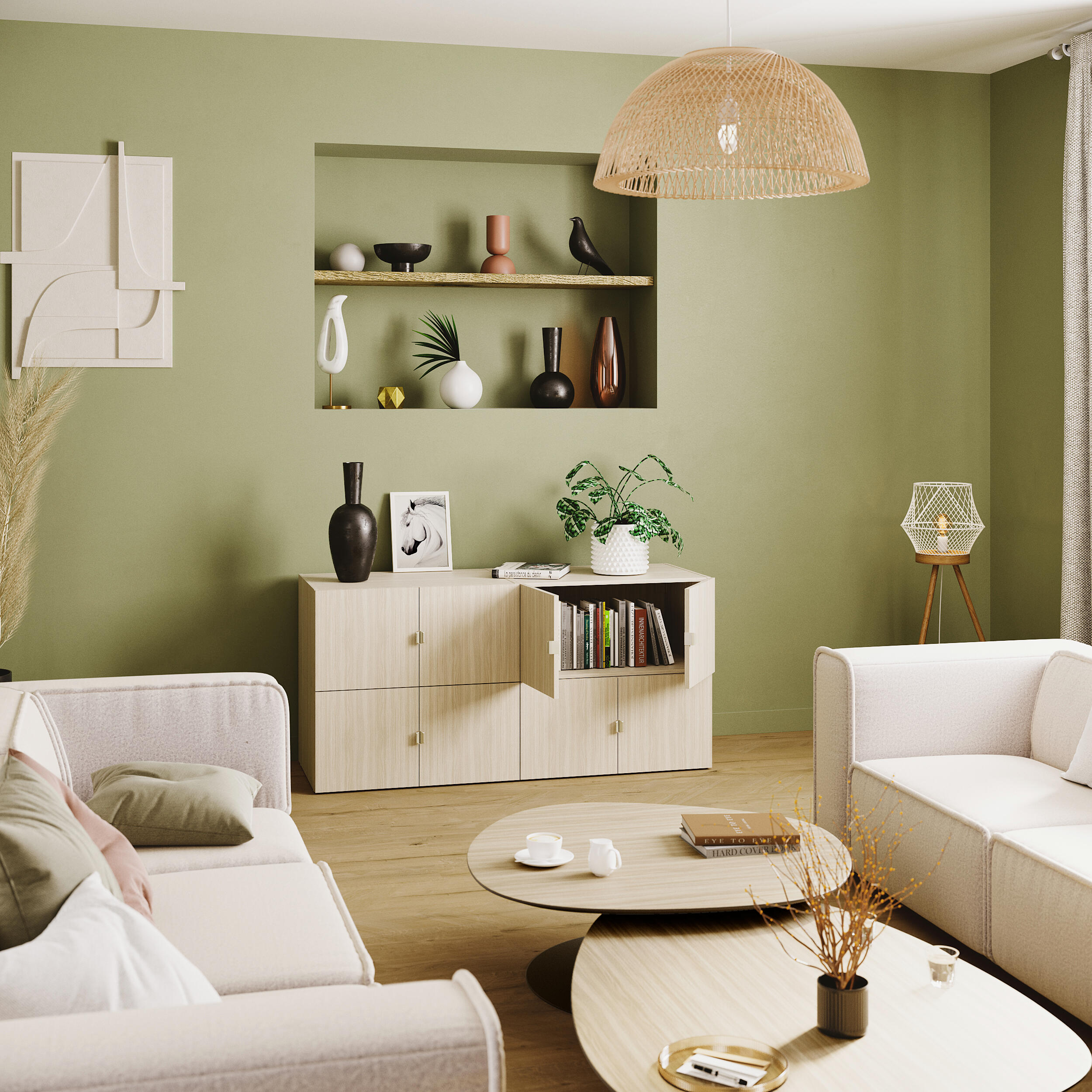 Módulo 38,4x80x54 cm carvalho Spaceo Evo'M - 12