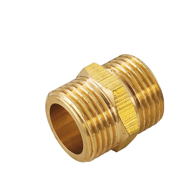 Raccord mamelon mâle M.20X27(3/4'') cuivre à visser laiton - (lot de 2)