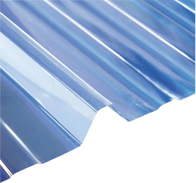 Plaque polycarbonate nervurée 1045 translucide L.200 x l.105 cm