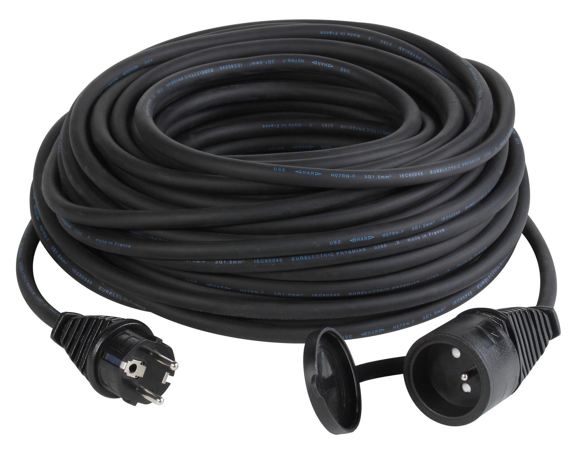 Rallonge électrique électrique de chantier 25 m 3G1,5 mm² | Bricoman