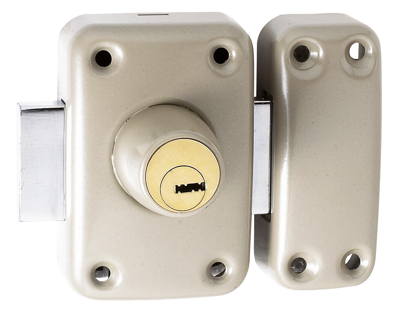 Verrou à bouton et double cylindre 45 mm 4 clés - THIRARD Trafic 6 - 4