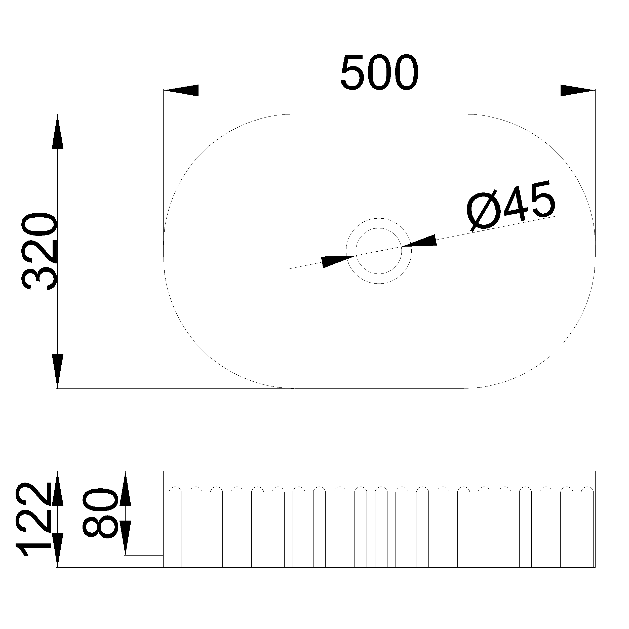 Umywalka nablatowa Magic Oval 50 x 32 cm - 10