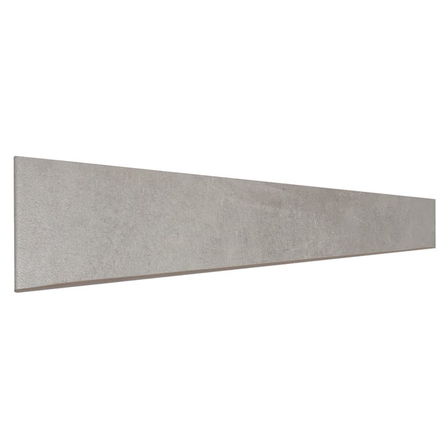 Plinthe carrelage intérieur effet béton H.7 x L.60 cm - Clara gris (lot de 6)