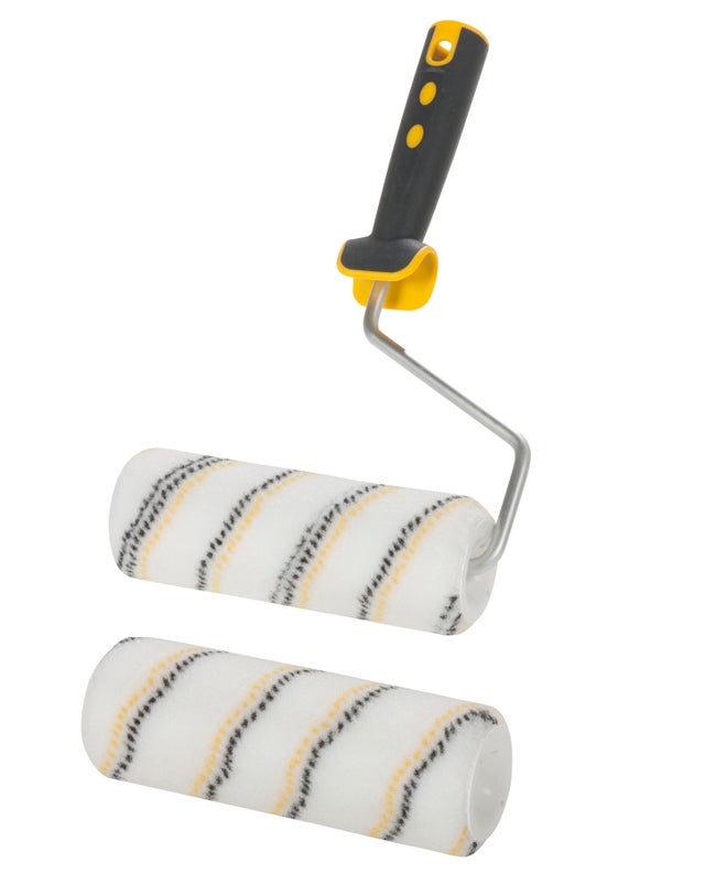 Rouleau peinture polyamide 7 mm Long.180 mm pour mur et plafond - Kit gros travaux finition satin ROULOR