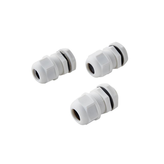 Lot de 3 presse-étoupes gris Diam.20 mm - DEBFLEX