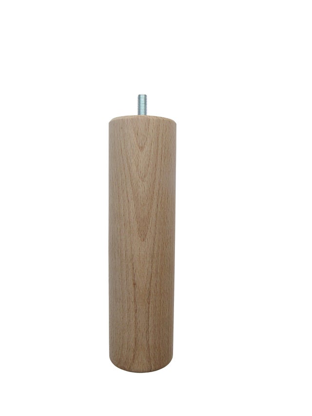 Pied de lit rond en bois H.20 cm Diam.5,5 cm hêtre - CHAINEY
