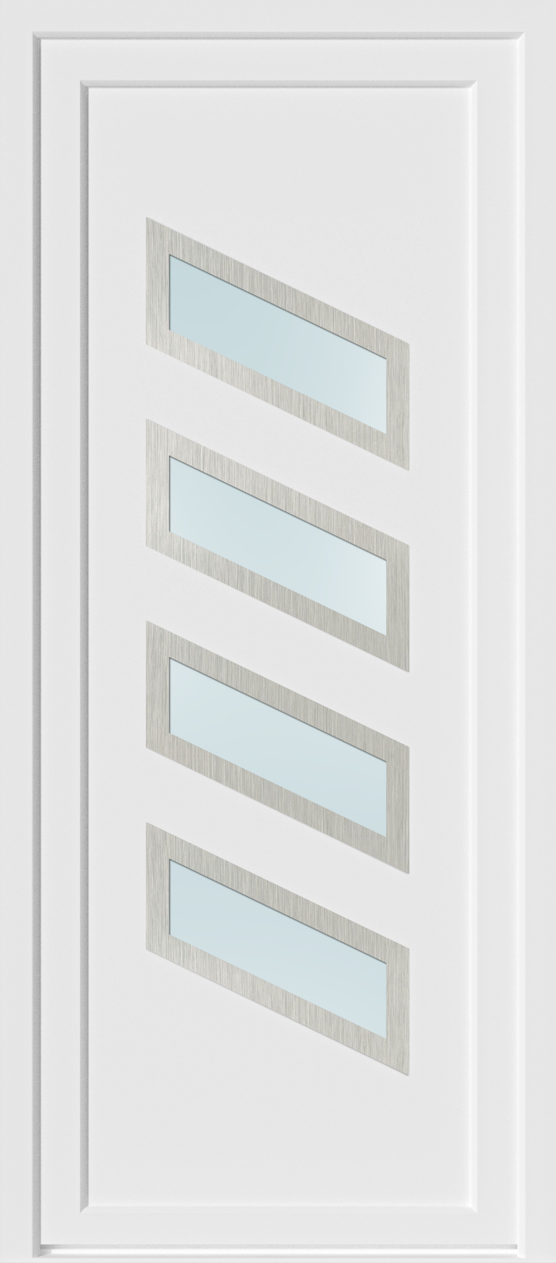 Porte d'entrée PVC blanc poussant gauche H.215 x l.90 cm Saturne - 5