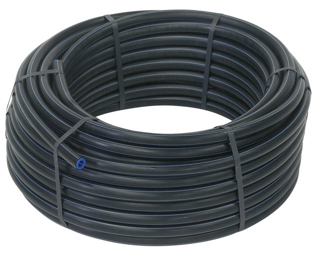 Tuyau polyéthylène trait bleu Diam.20 mm en couronne Long.10 m