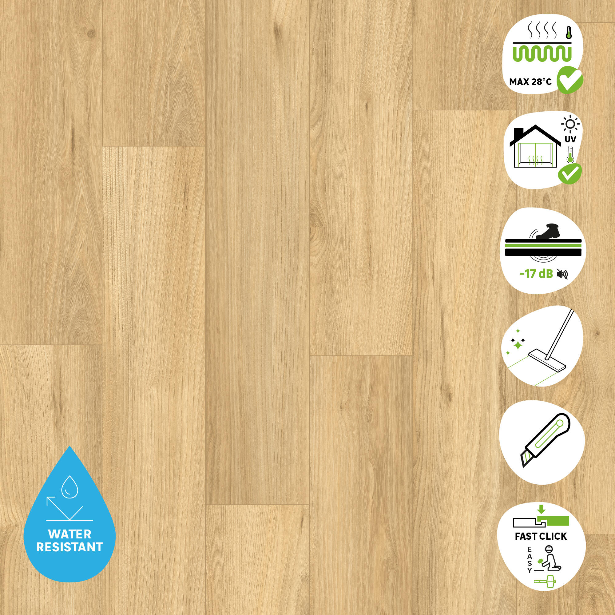 Pavimento vinílico SPC click flutuante Malte extreme Artens 5,2 mm com base NAT348 - 15