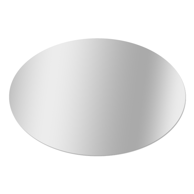 Miroir ovale bords polis l.60 x H.40 cm