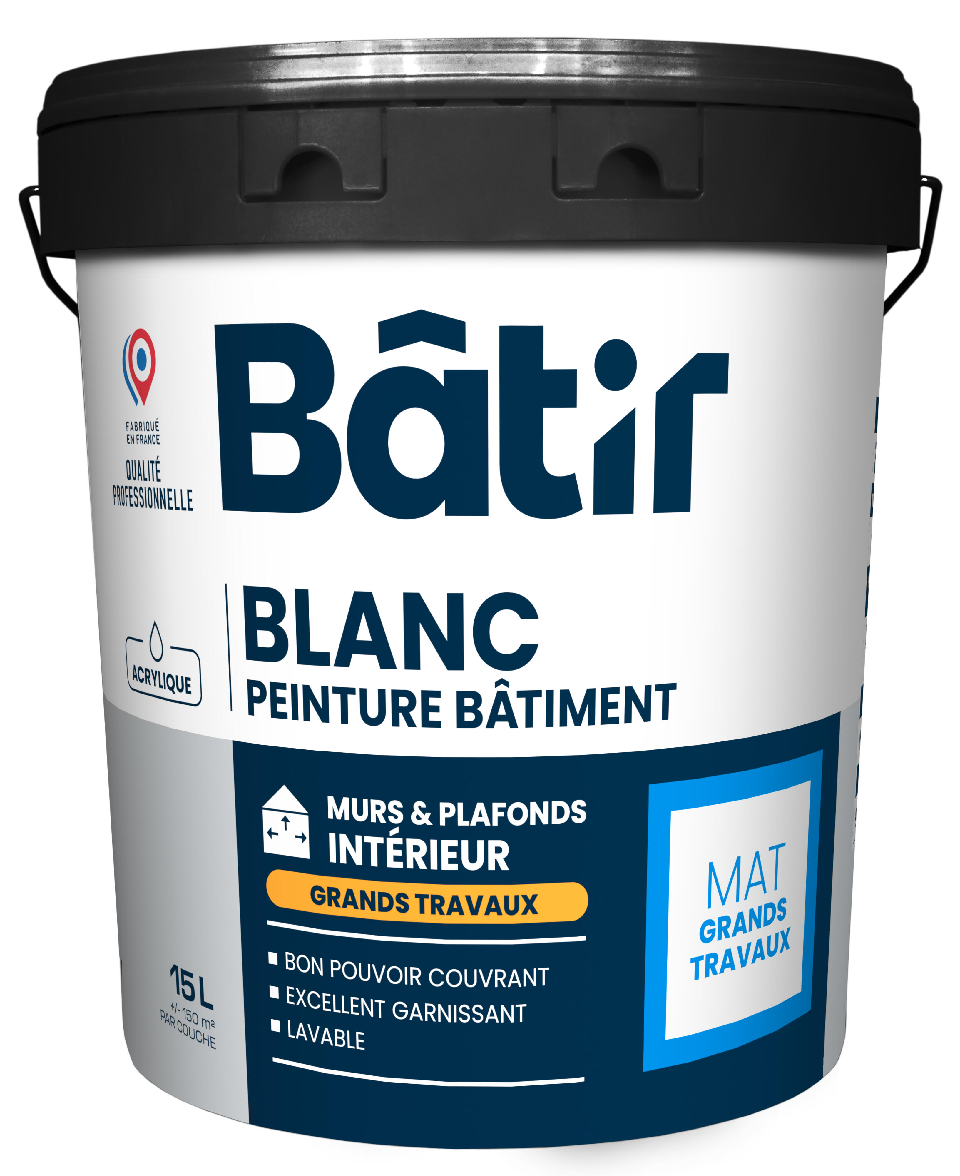Peinture et apprêt acrylique pour plafond Muresco blanc mat, 18,9 L