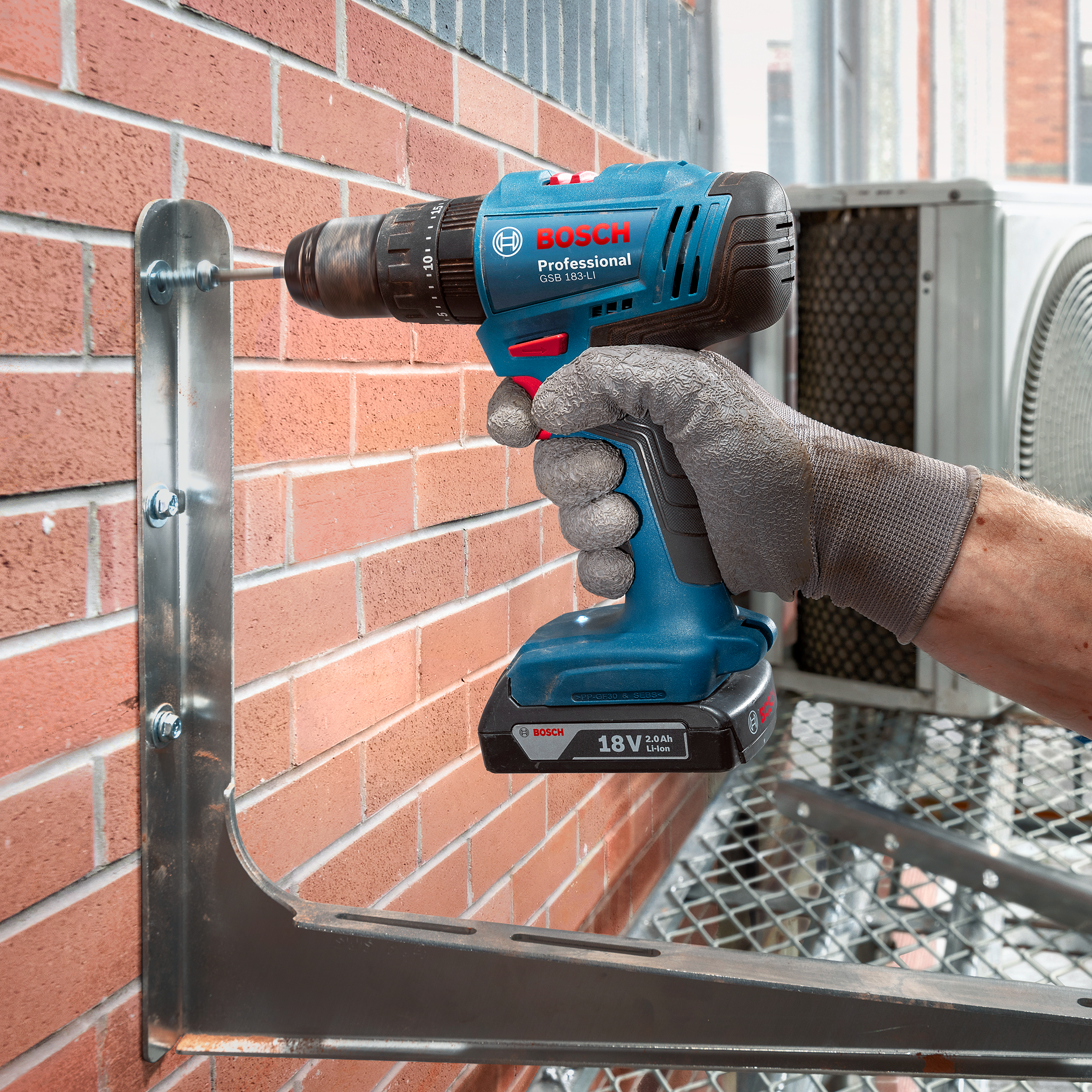 Wiertarko-wkrętarka akumulatorowa 18V 56Nm 2x2Ah GSB183 BOSCH - 3