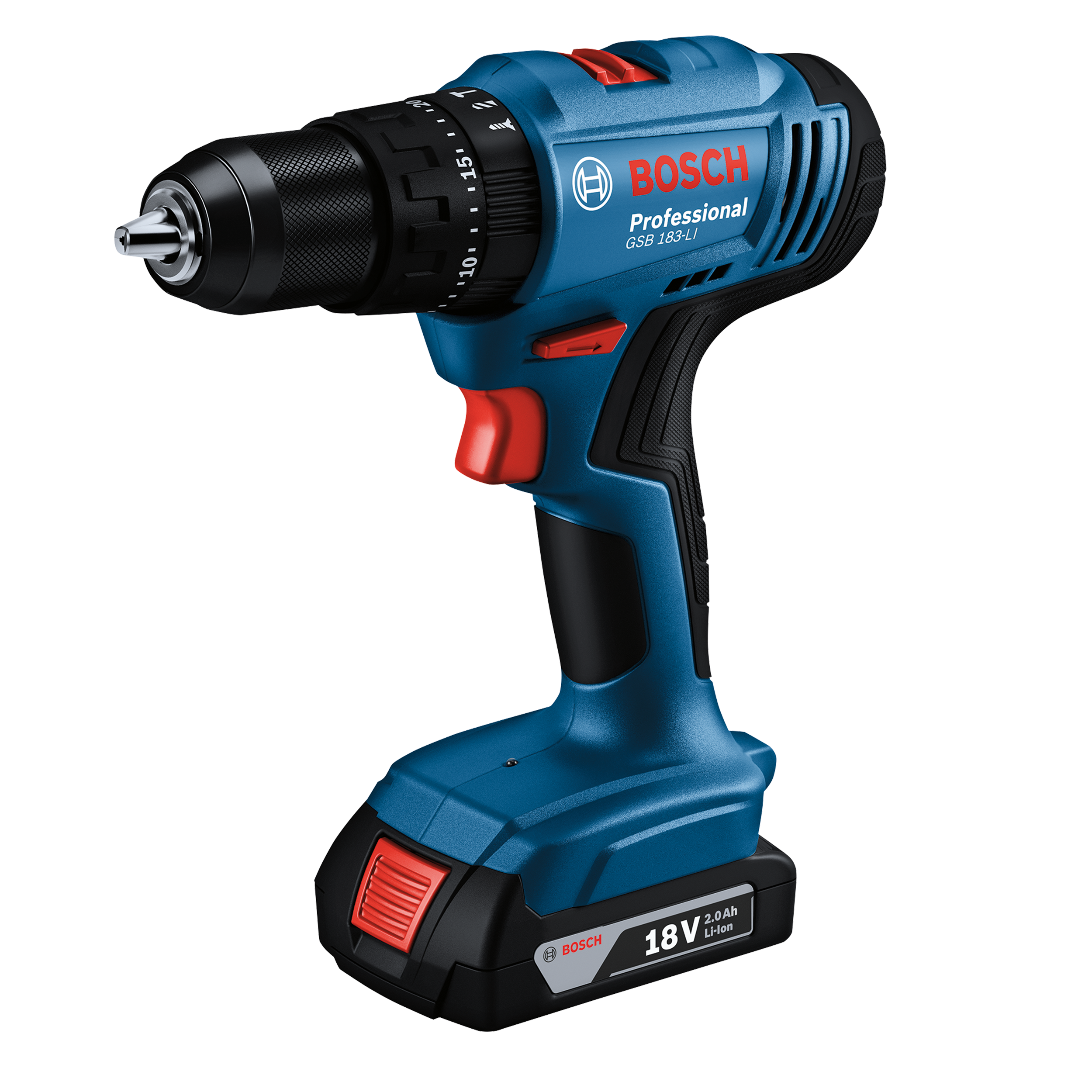 Wiertarko-wkrętarka akumulatorowa 18V 56Nm 2x2Ah GSB183 BOSCH - 6