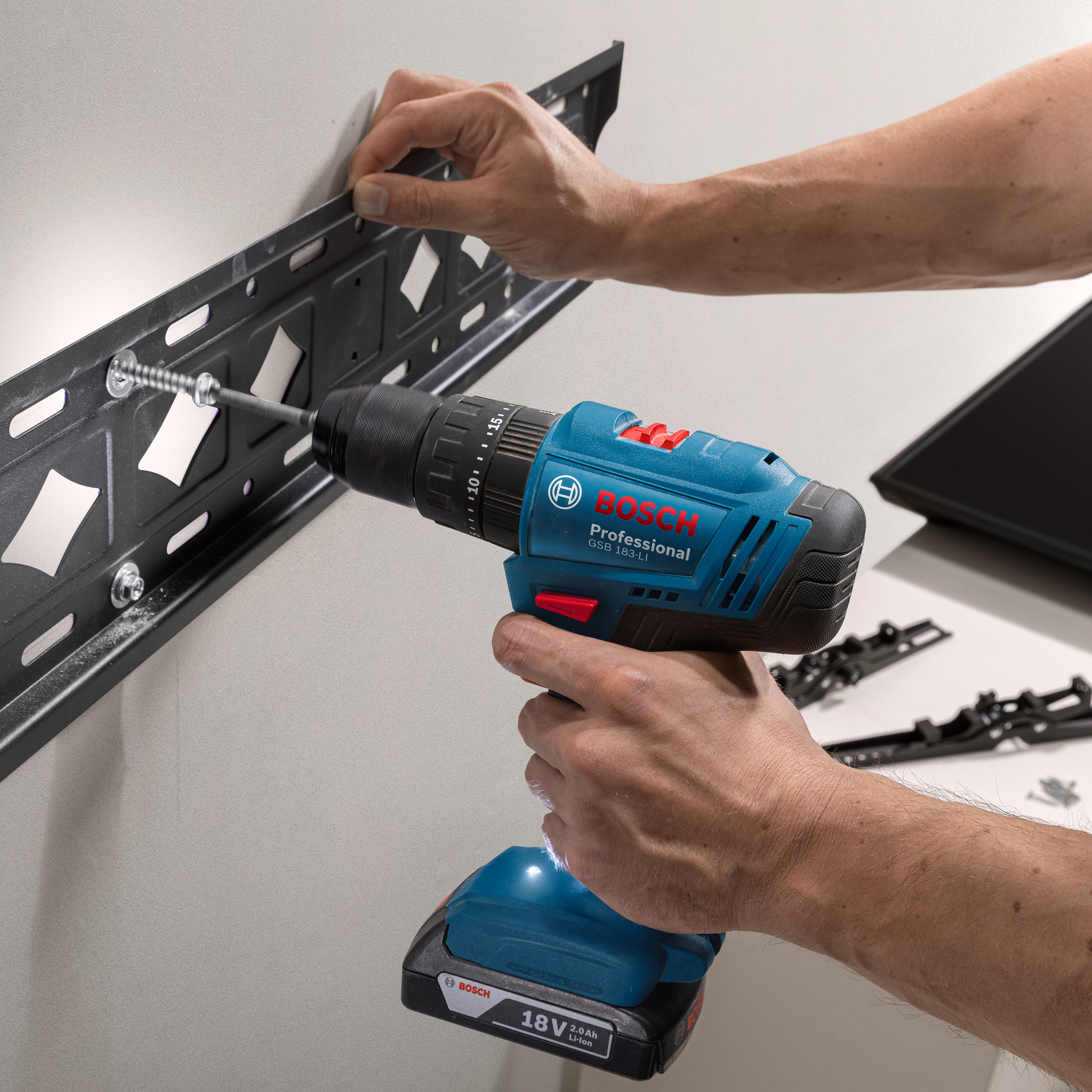 Wiertarko-wkrętarka akumulatorowa 18V 56Nm 2x2Ah GSB183 BOSCH - 2