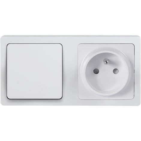 Va et vient + 2P+T blanc BLOK - DEBFLEX