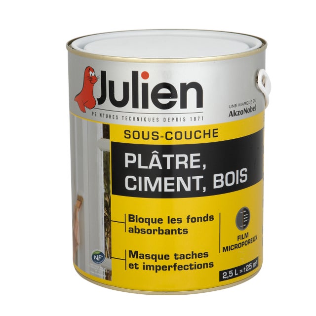 Julien Sous-couche plâtre, ciment, bois 2,5L