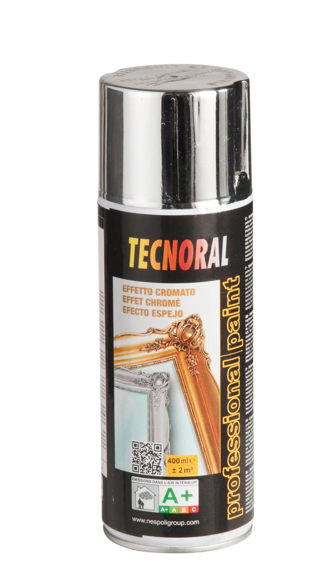 Peinture aérosol or effet chromé 400 ml - TECNORAL
