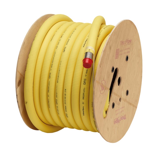 Tuyau PLT inox gainé PE jaune TRACPIPE® DN25 55 mètres BANIDES