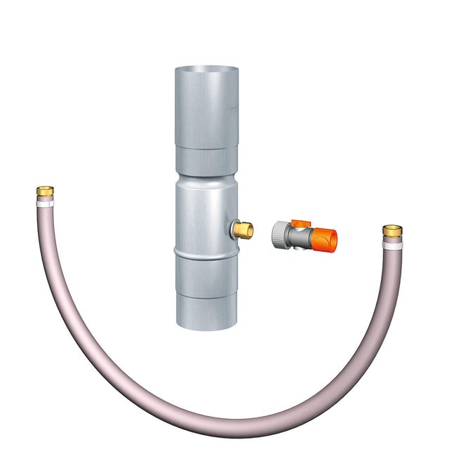 Récupérateur d'eau raccord gardena L.400 x Diam.100 mm - RHEINZINK
