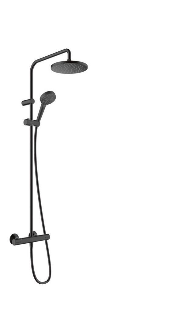 Colonne de douche avec mitigeur thermostatique - Noir - Vernis Blend 200