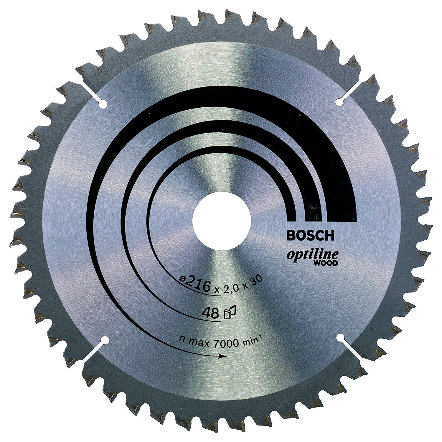 Lame de scie circulaire Optiline 216 x 30 x 2mm 48 dents - 2608640432 BOSCH - 4