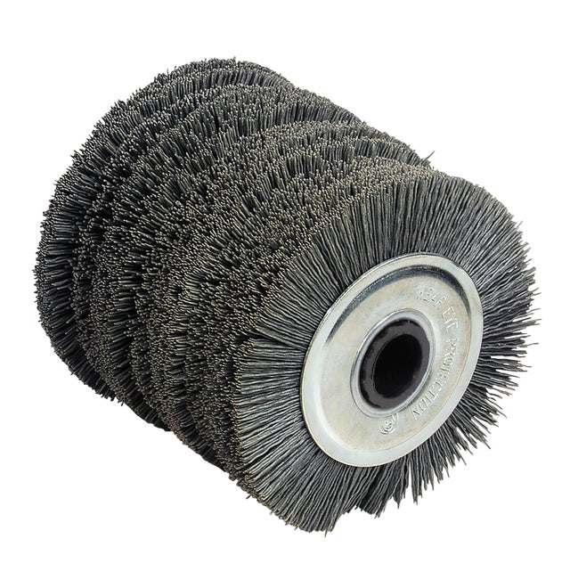 Brosse abrasive nylon décrassage nettoyage Bois Pierre Métal Diam.120 x 100 mm pour rénovateur ponceur REX120C REX-H-200 - 110886 FARTOOLS