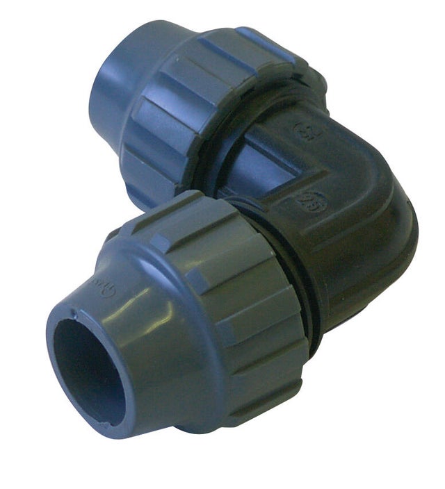 Raccord Coude égal femelle à compression  32 mm