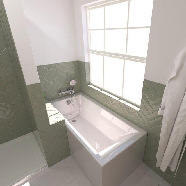 Baignoire rectangulaire blanche L.170 x l.75 cm Cléopâtre - VALENTIN