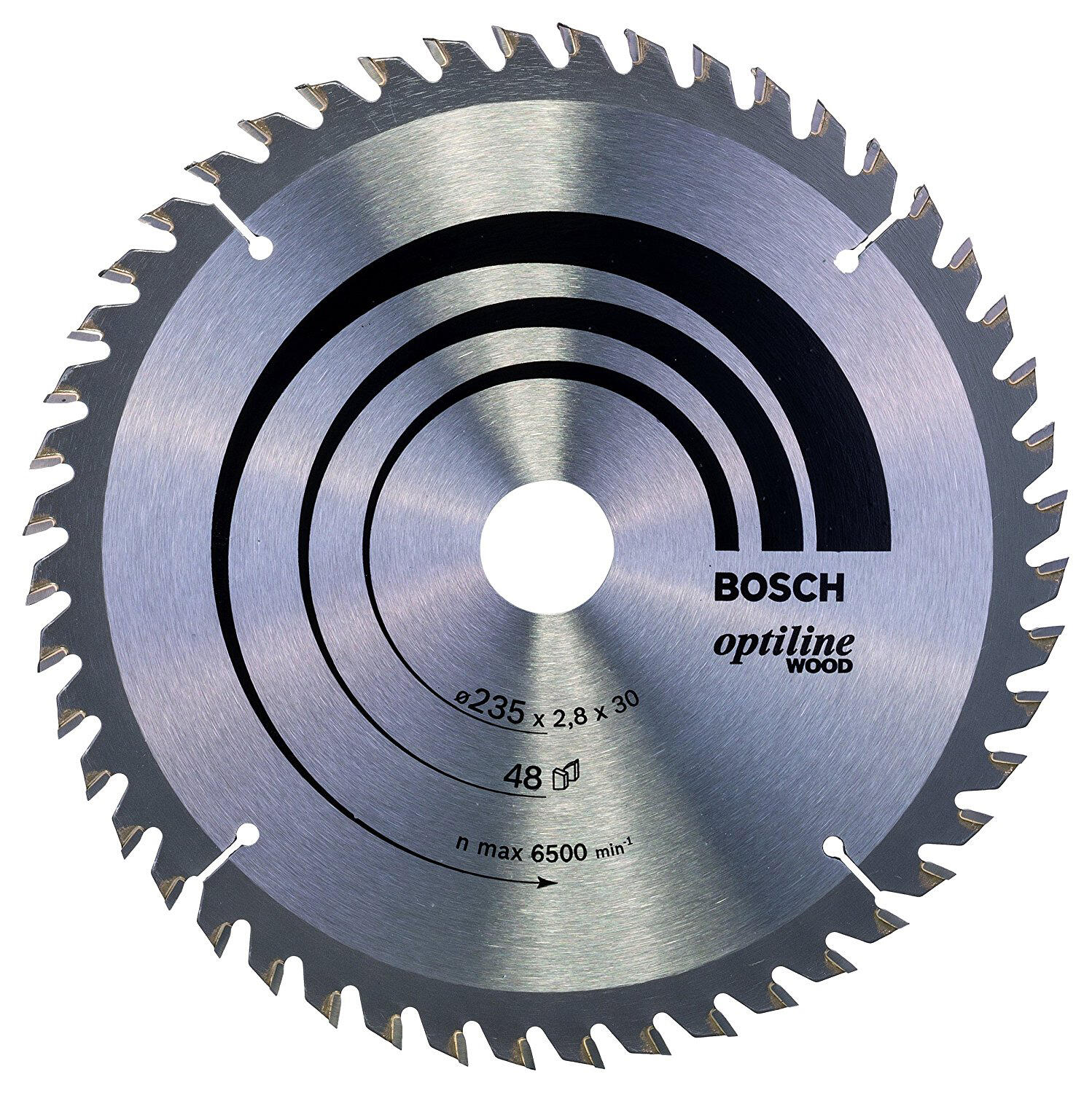 Lame de scie circulaire Optiline 235 x 30/25 x 2,8mm 48 dents - 2608640727 BOSCH - 4