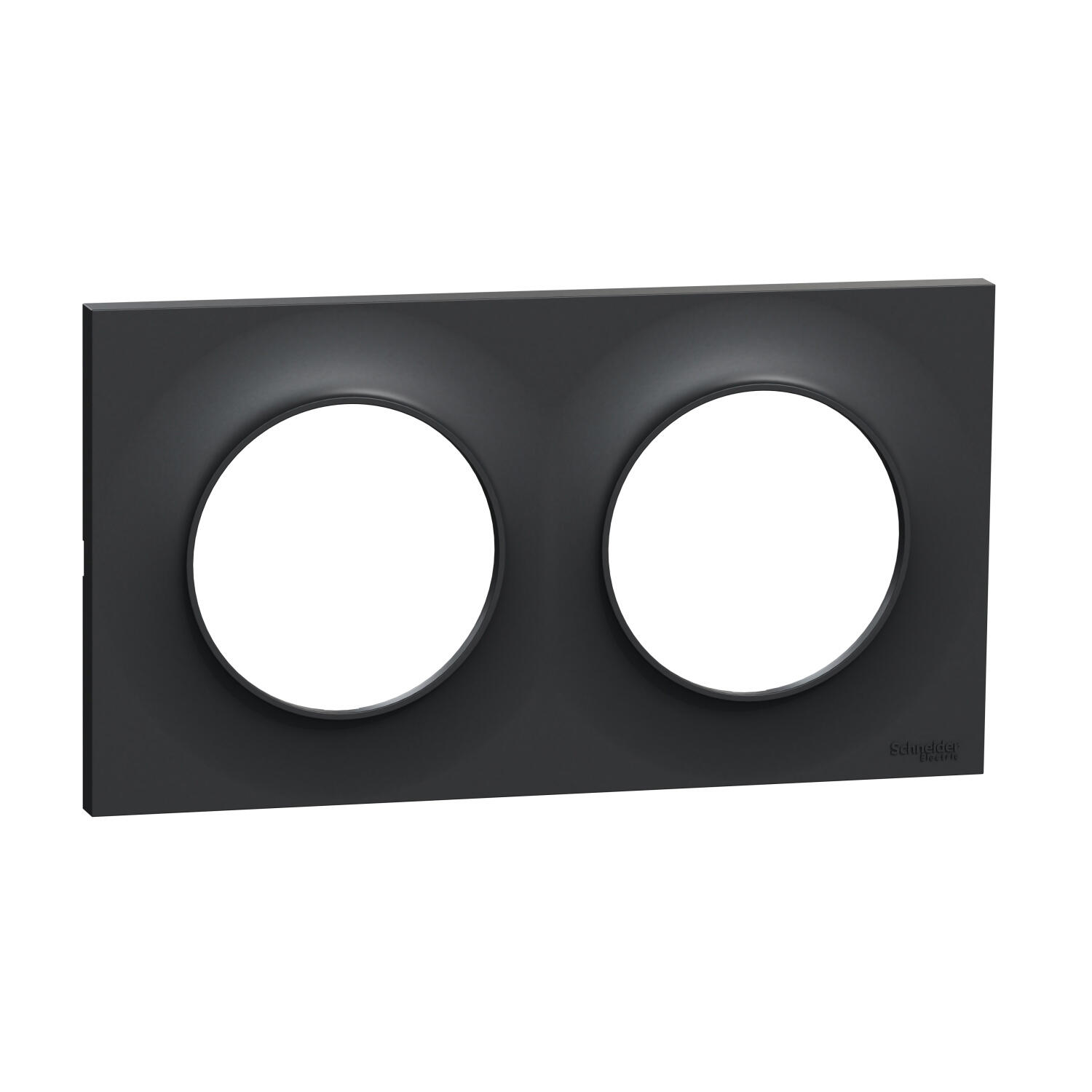 Plaque de finition 2 postes gris anthracite ODACE STYL - SCHNEIDER ELECTRIC - 7