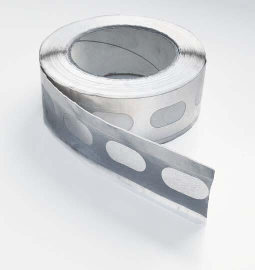 Ruban adhésif perforé pour plaque polycarbonate ep. 16 mm gris, L.5 m