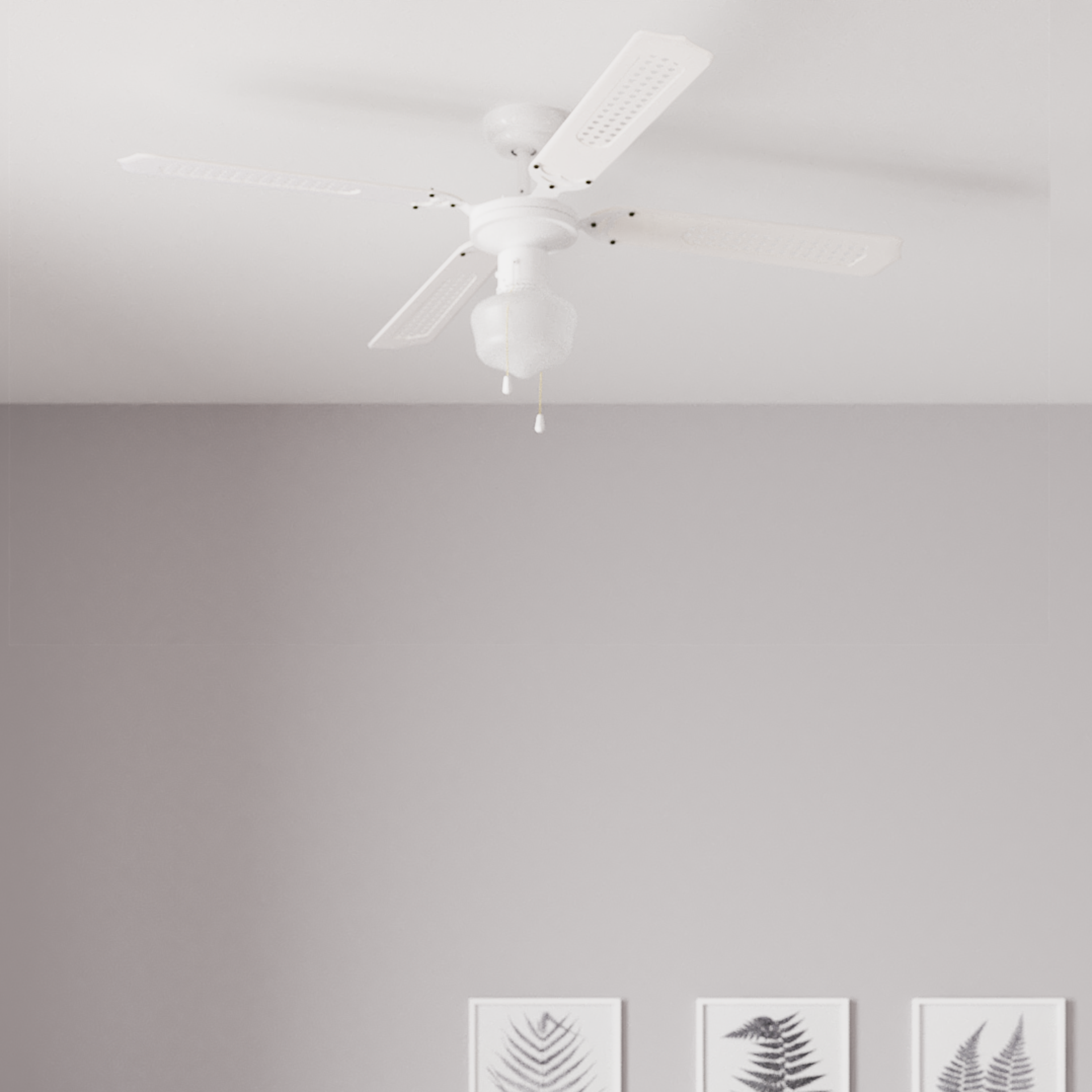 Ventilador de techo con luz AC ø91 cm Barbade blanco/beige E27 4 aspas de madera |3 velocidades |modo verano/invierno | recomendado para <13m² - 5