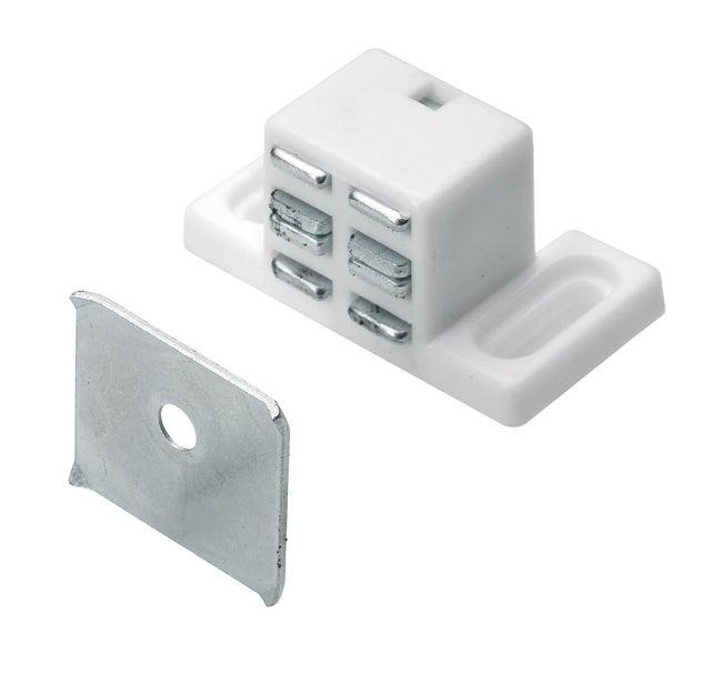 Loqueteau magnétique plastique blanc 4 pièces - HETTICH