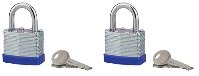 Cadenas à clé corps acier 40 mm 4 clés - THIRARD Slice (lot de 2)