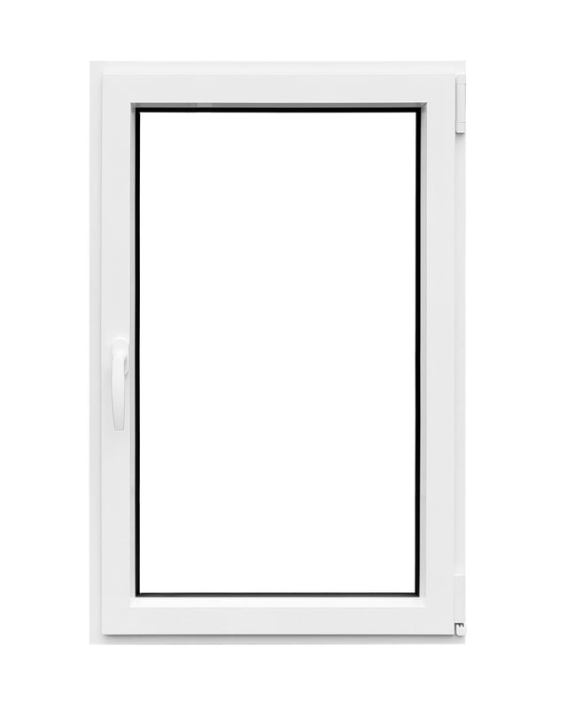 Fenêtre aluminium H.95 x l.60 cm ouvrant à la française 1 vantail tirant gauche blanc