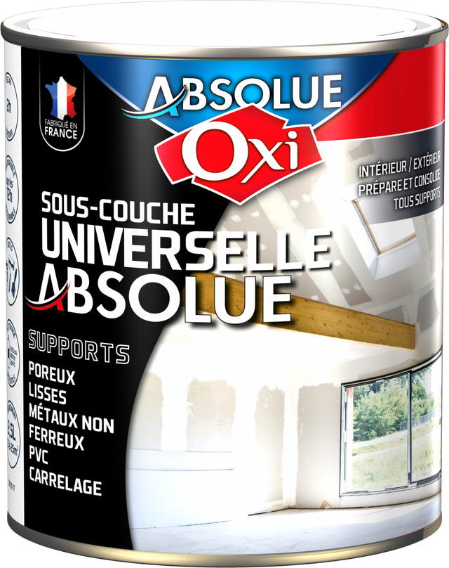 Sous-couche universelle intérieur extérieur solvantée mat blanc 2,5 L Absolue- OXI
