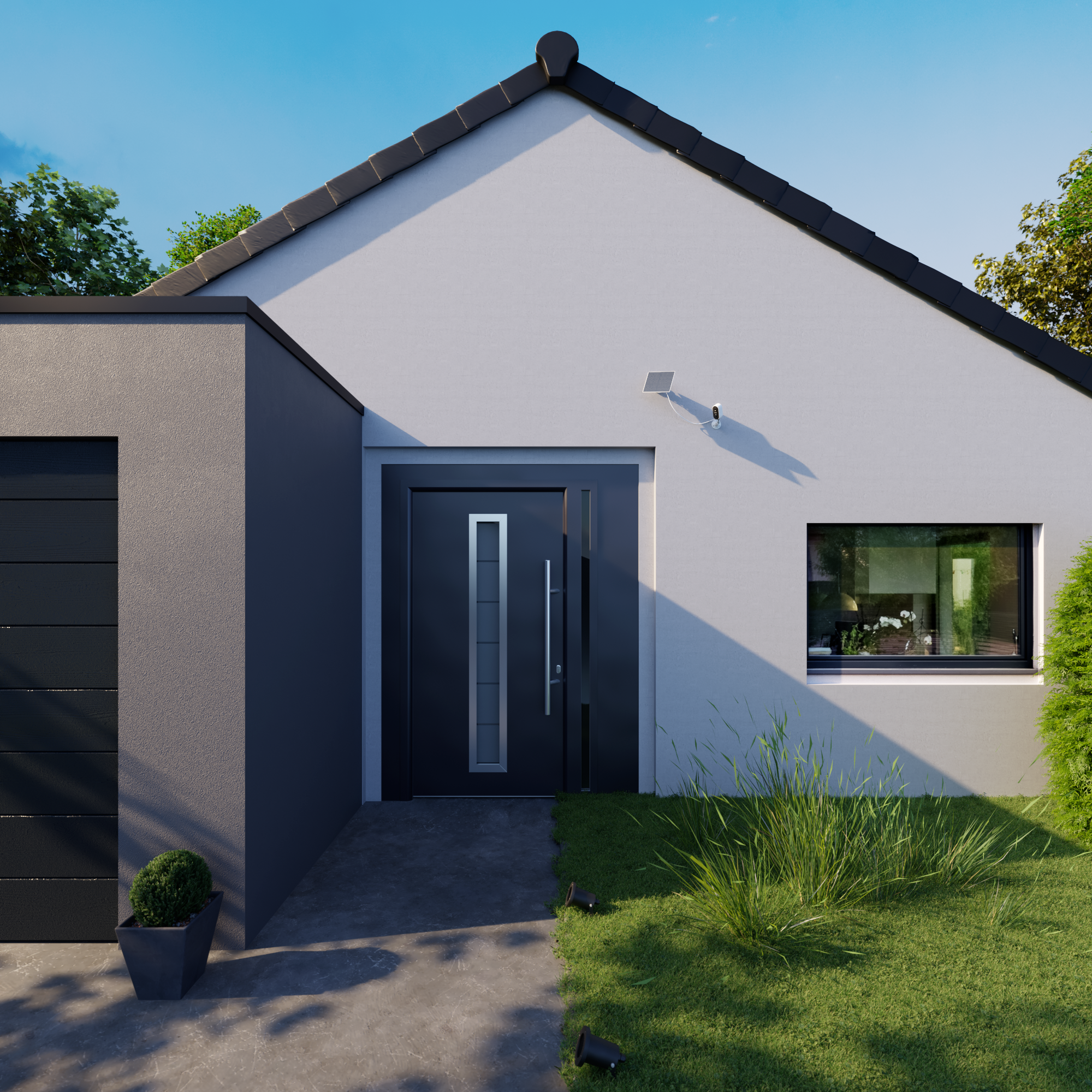 Caméra solaire de vidéosurveillance sans fil int/ext LEXMAN - 12