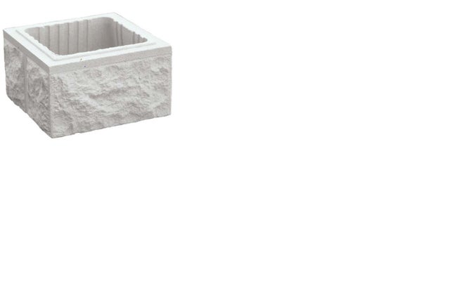 Bloc pilier blanc l.30 x P.30 x H.16,7 cm - WESER
