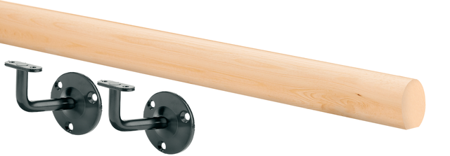 Main courante intérieur bois 2m sapin, en kit