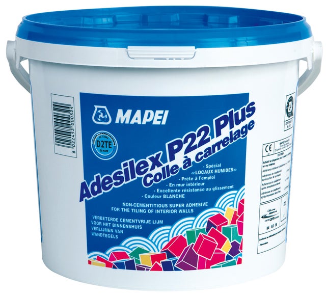 Colle carrelage en pâte blanc D2ET pour mur intérieur 25 kg - Adesilex MAPEI