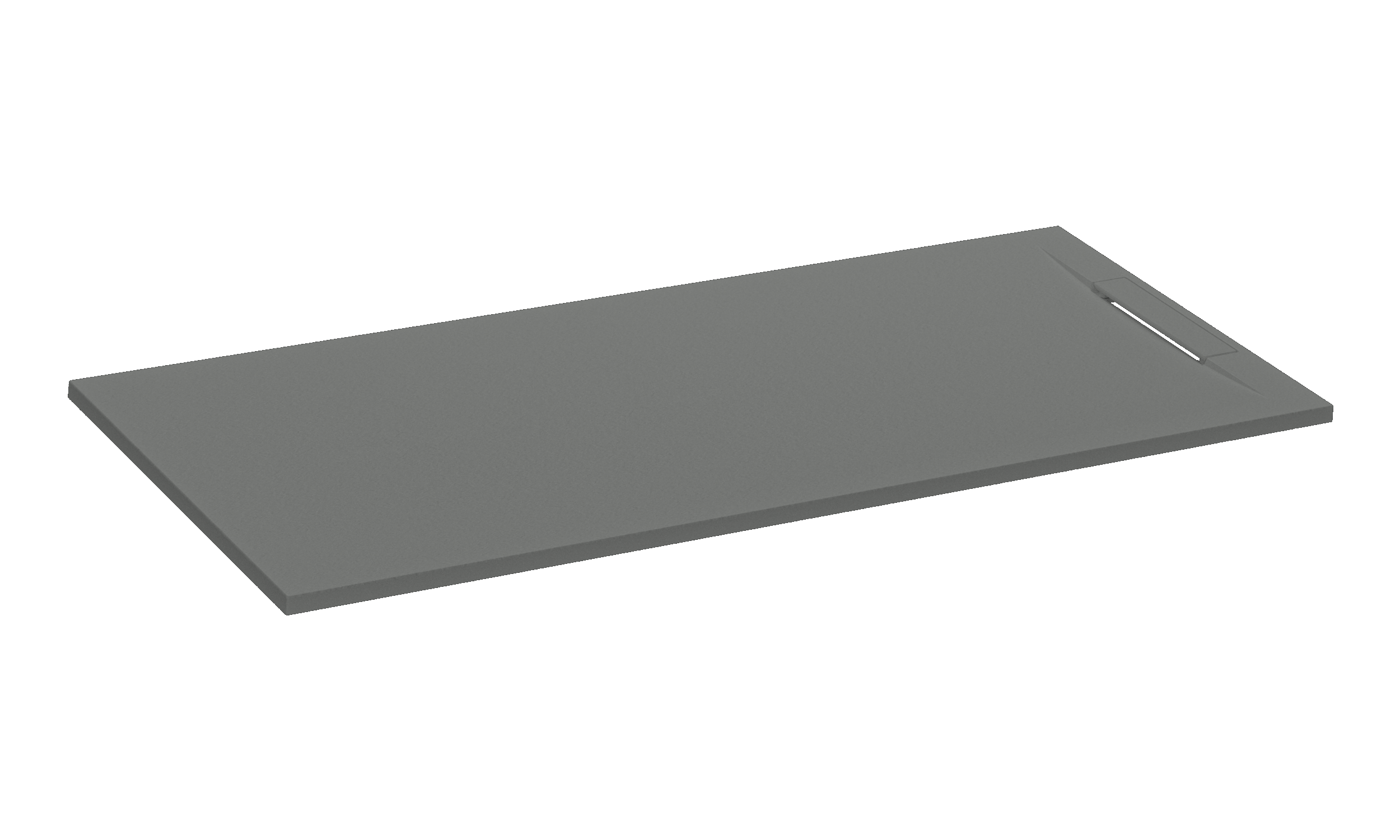 Plato de ducha unik 100x70 cm gris oscuro