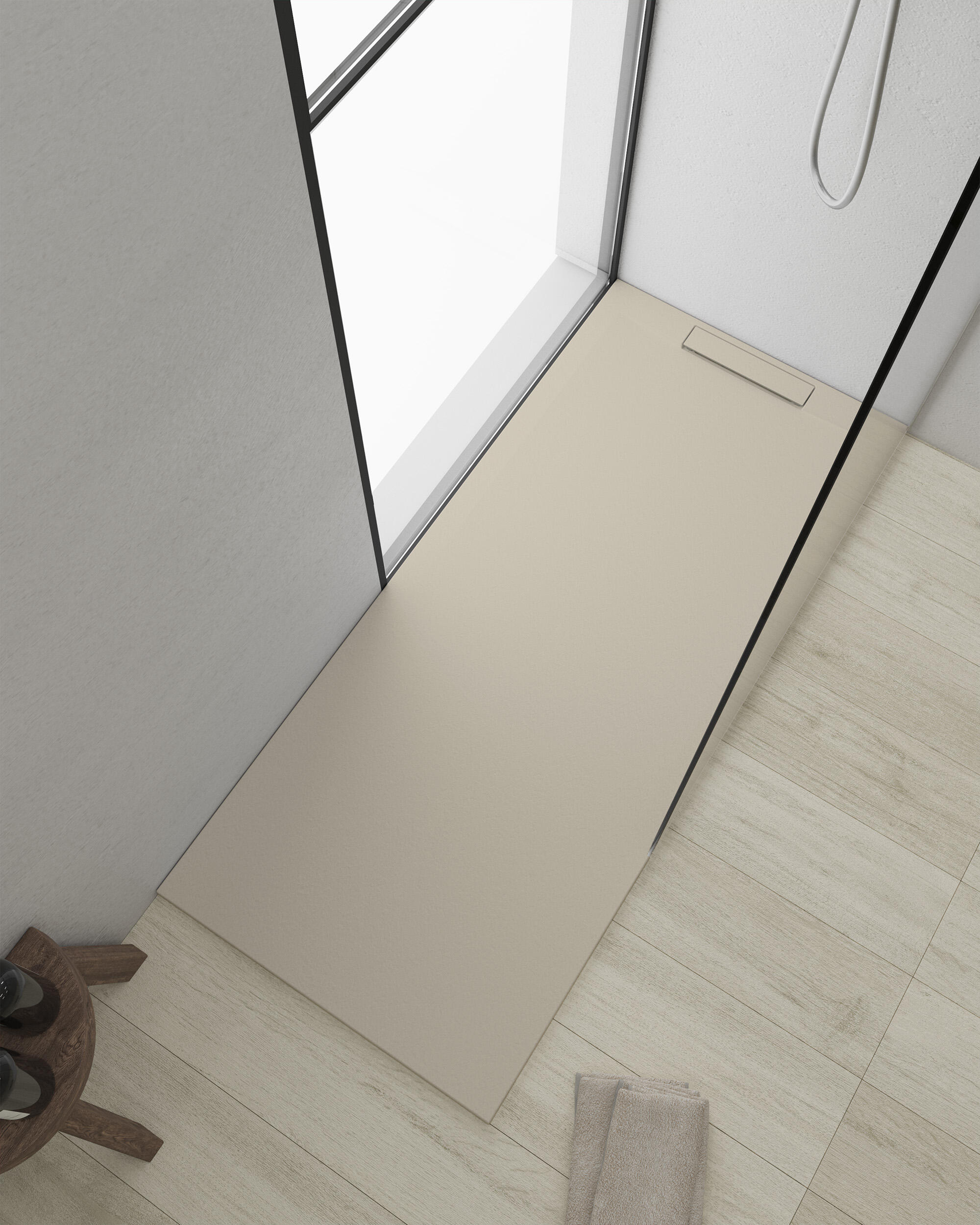 Plato de ducha unik 120x70 cm crema