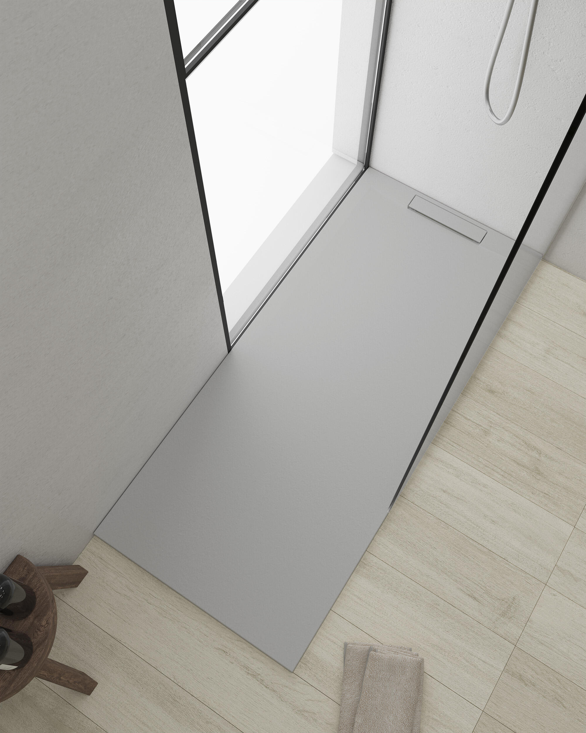 Plato de ducha unik 130x90 cm gris claro