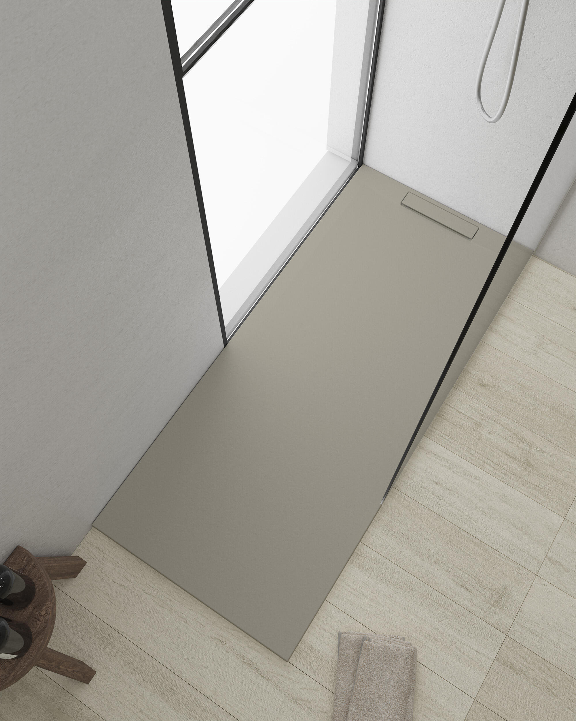 Plato de ducha unik 130x90 cm gris piedra