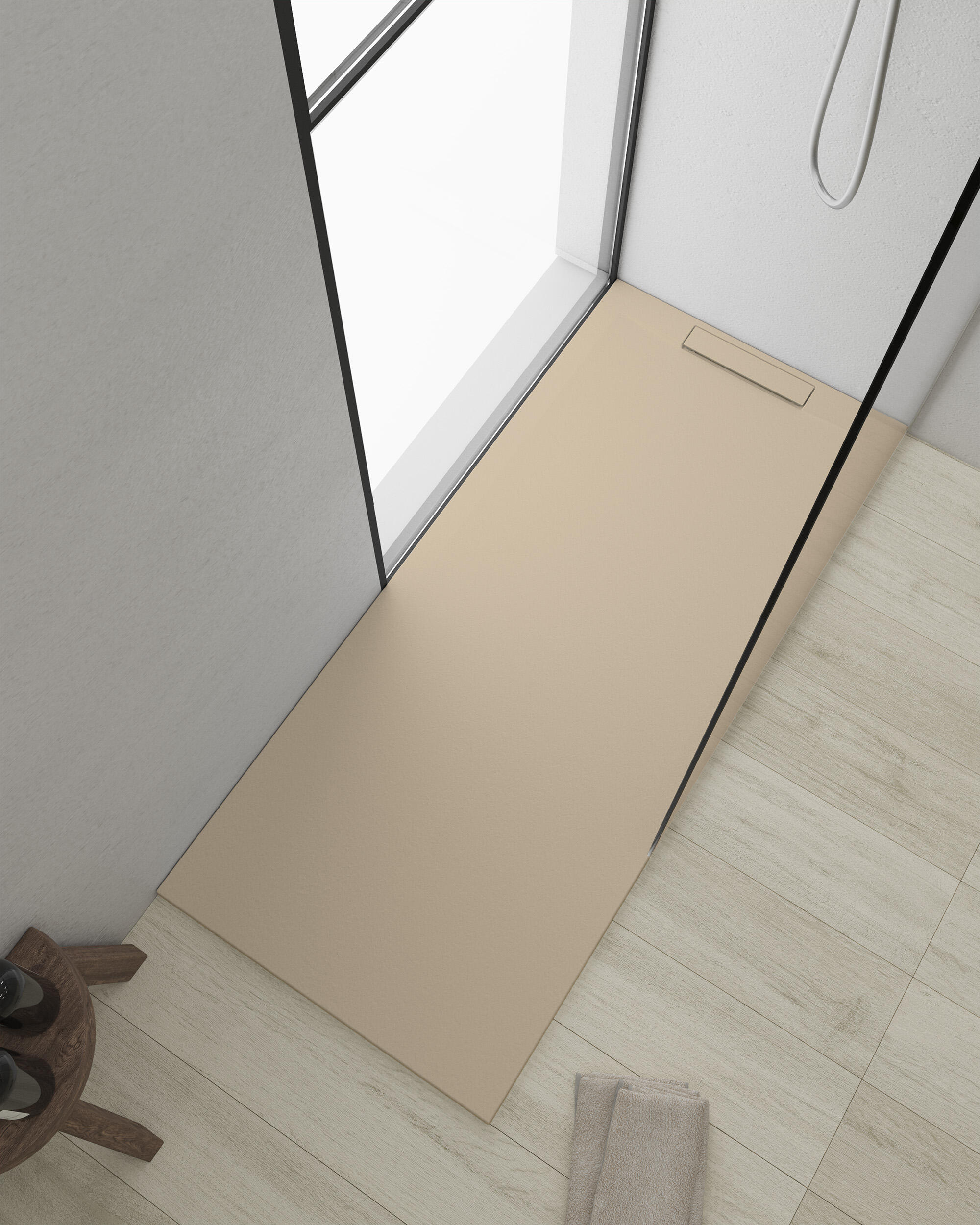 Plato de ducha unik 120x70 cm beige