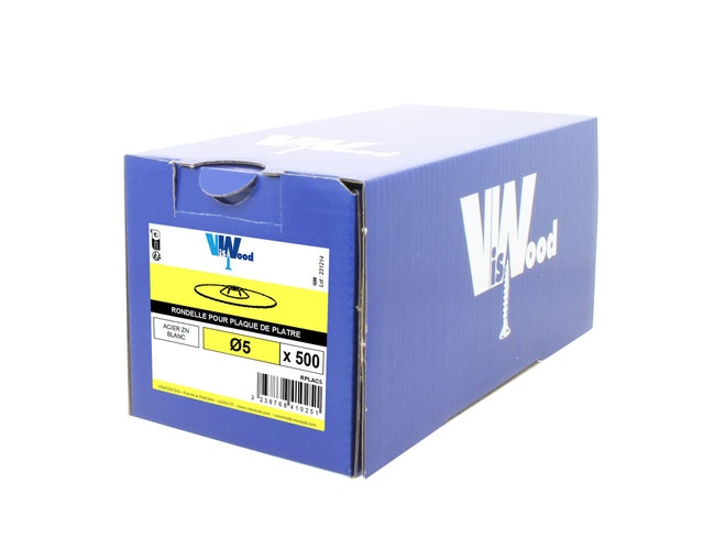 Rondelles pour vis plaque plâte D.25 mm 500 pièces - VISWOOD