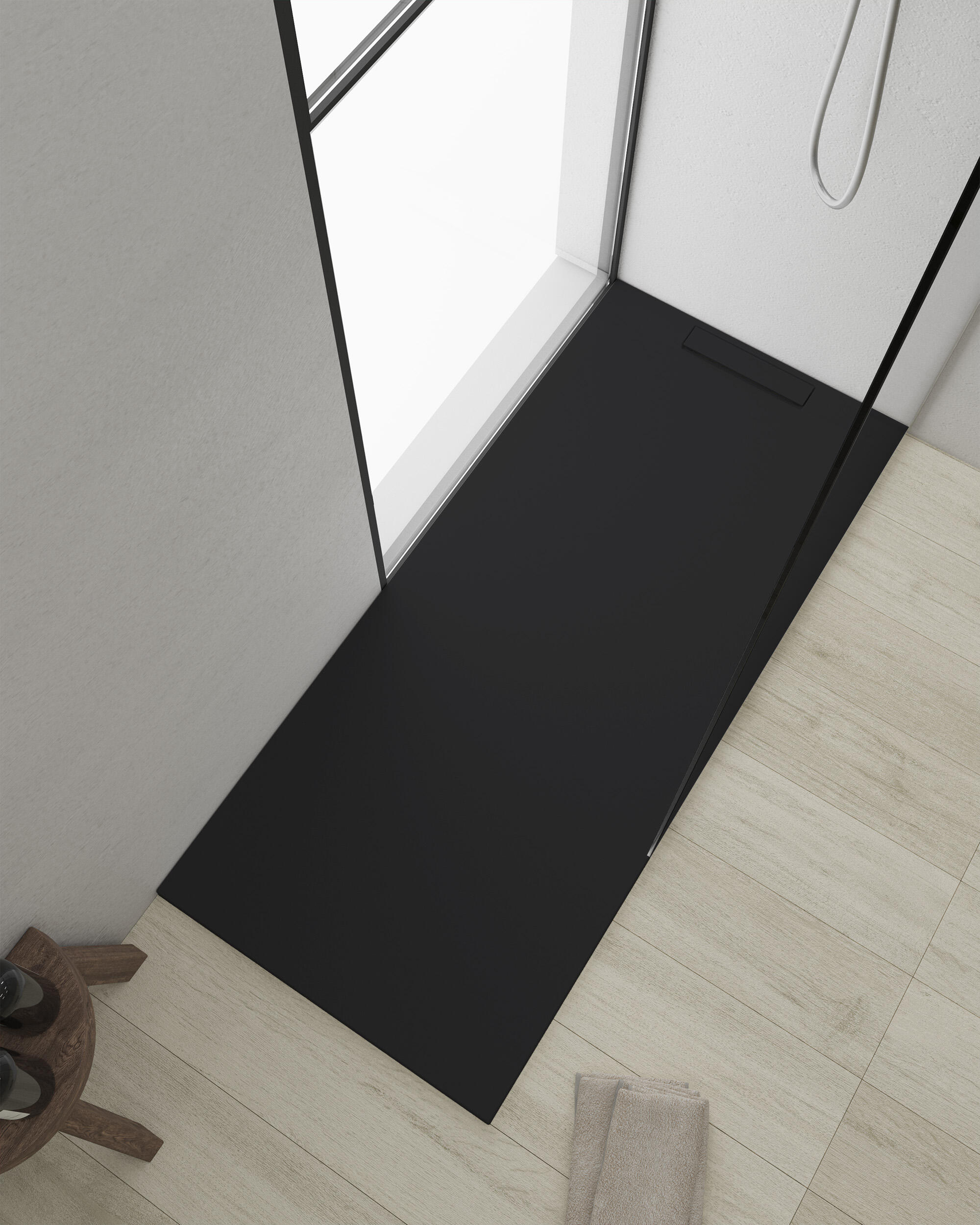 Plato de ducha unik 120x70 cm negro