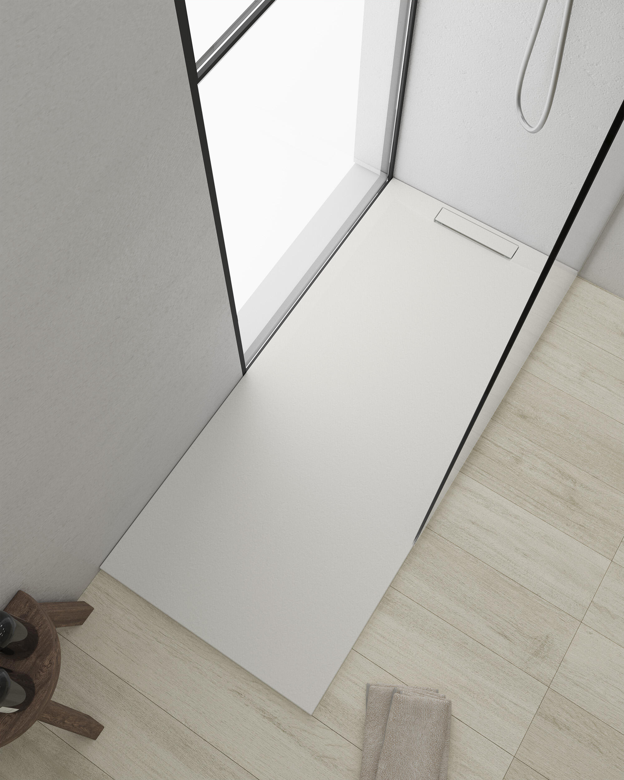 Plato de ducha unik 120x70 cm crudo